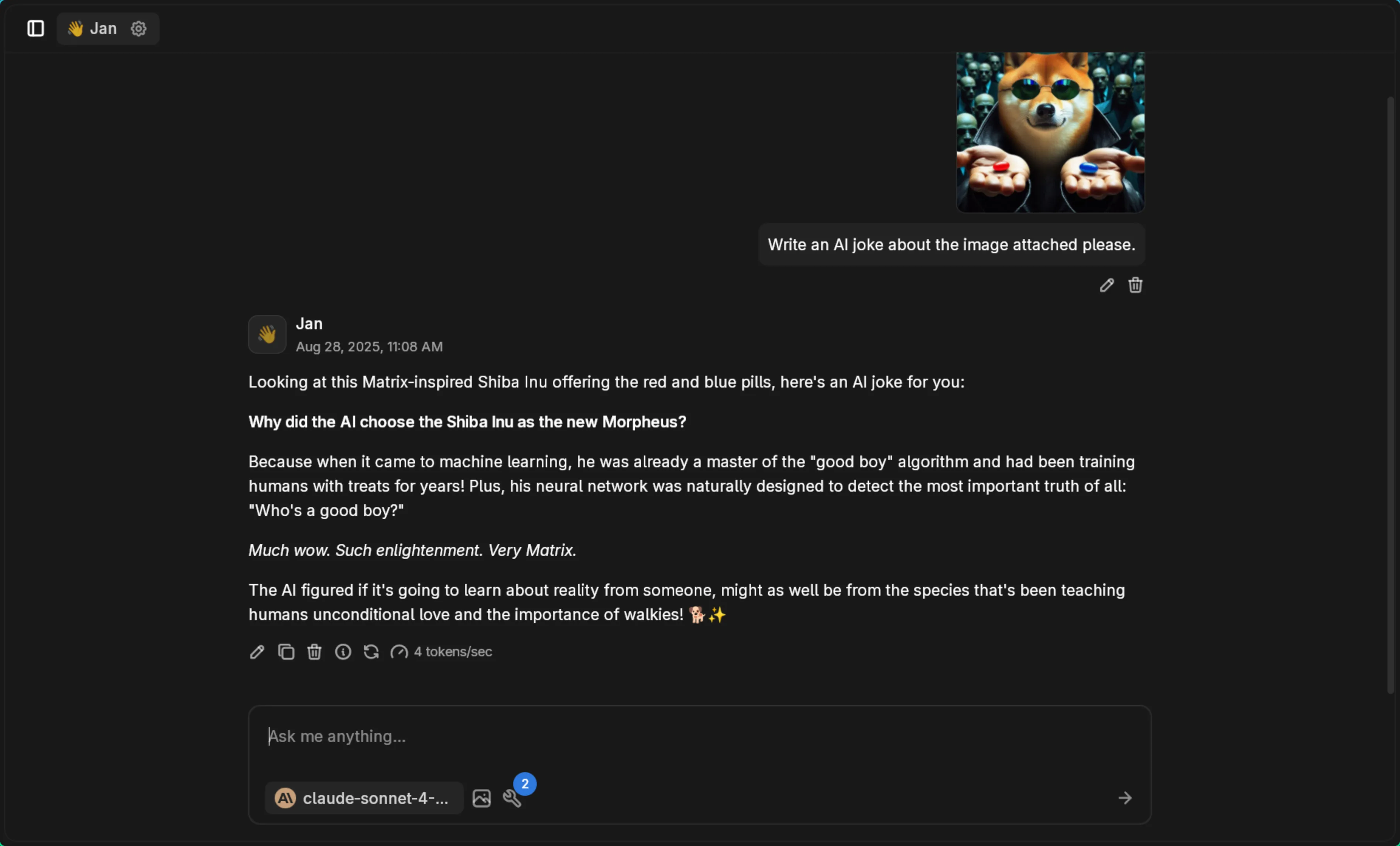 Claude vision response